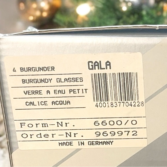 NEW Vintage Schott Zwiesel Crystal "Gala" Wine Glasses 7 3/4" H Set of 4 in Box - Picture 7 of 9